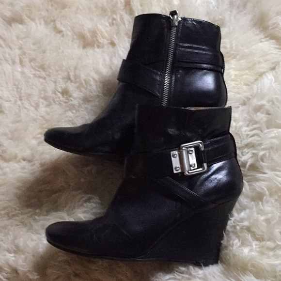Nine West Shoes - Nine West Black Leather Ankle Boots